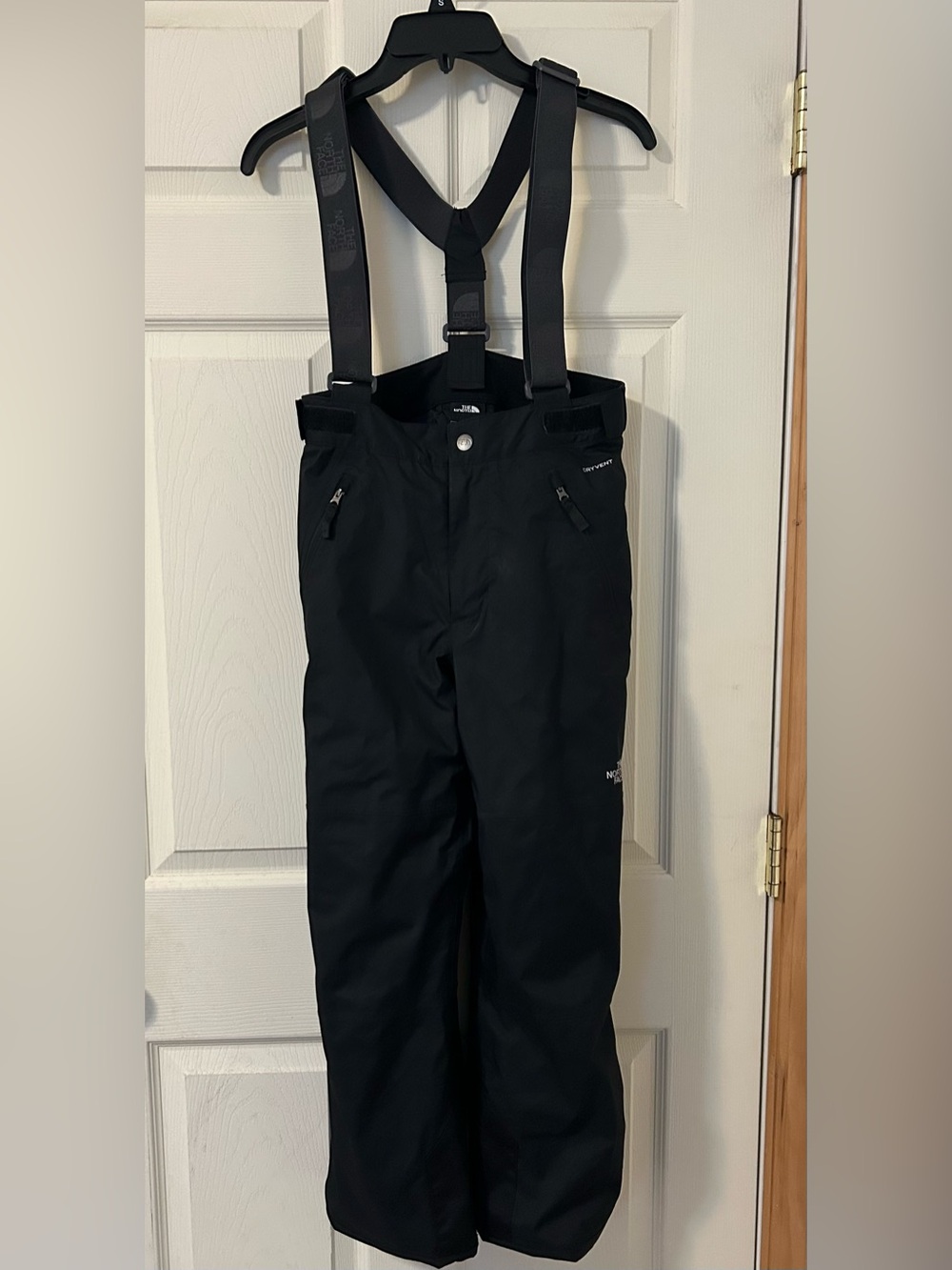 The North Face Ez Grow Dryvent Kids Black Snow Bib Suspender Pants M 10 12